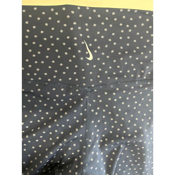 Lot of 2 Nike Dri-Fit leggings size Medium Navy dots Terracotta yoga athletic - Picture 3 of 14